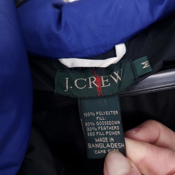 Vintage J.Crew Royal Blue Goose Down Puffer Y2K Preppy - Picture 5 of 8
